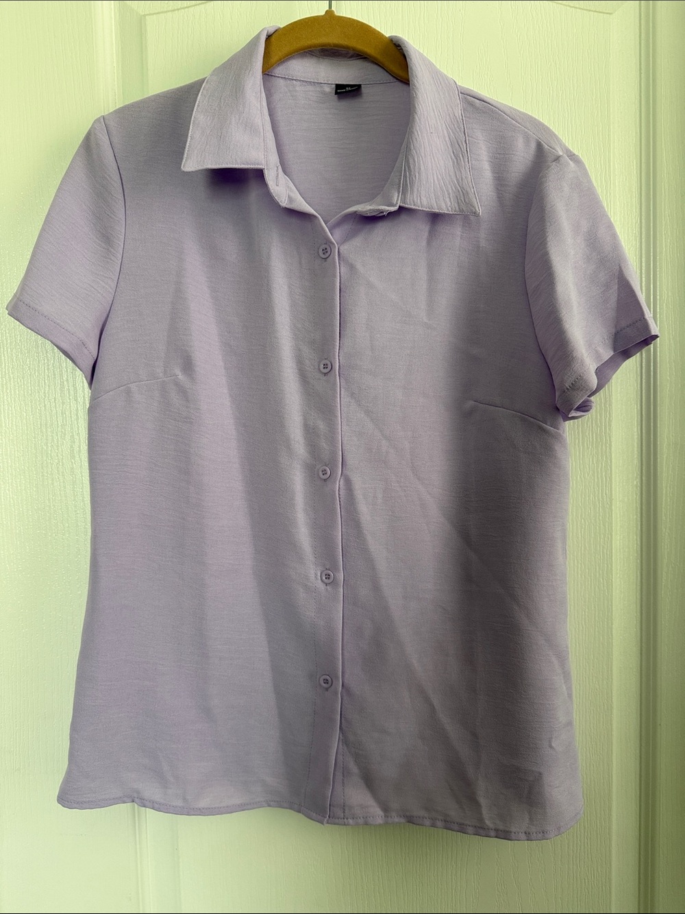 SHEIN Lavender Short Sleeve Button-Down Shirt